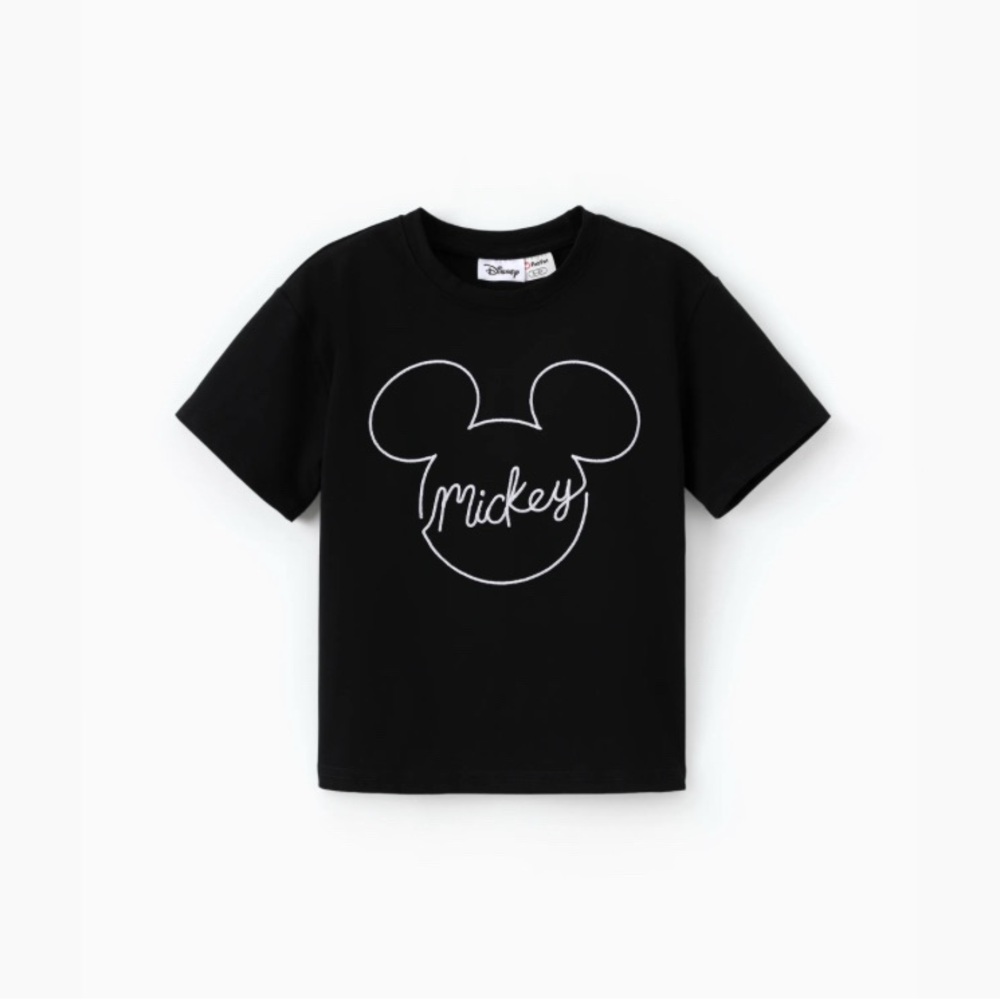 Disney Mickey and Friends Mickey Mouse Black Cotton Kids Top Unisex